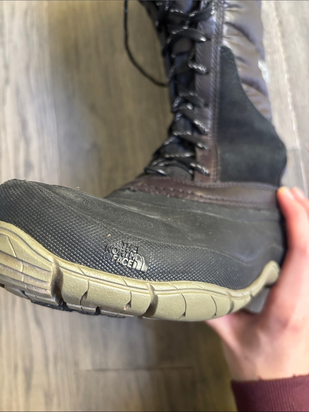 The North Face |Shellista Snow Winter Boot Waterproof Tall Lace Up Black US 6 - Picture 6 of 10